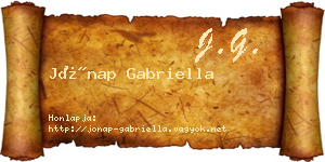 Jónap Gabriella névjegykártya
