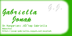 gabriella jonap business card